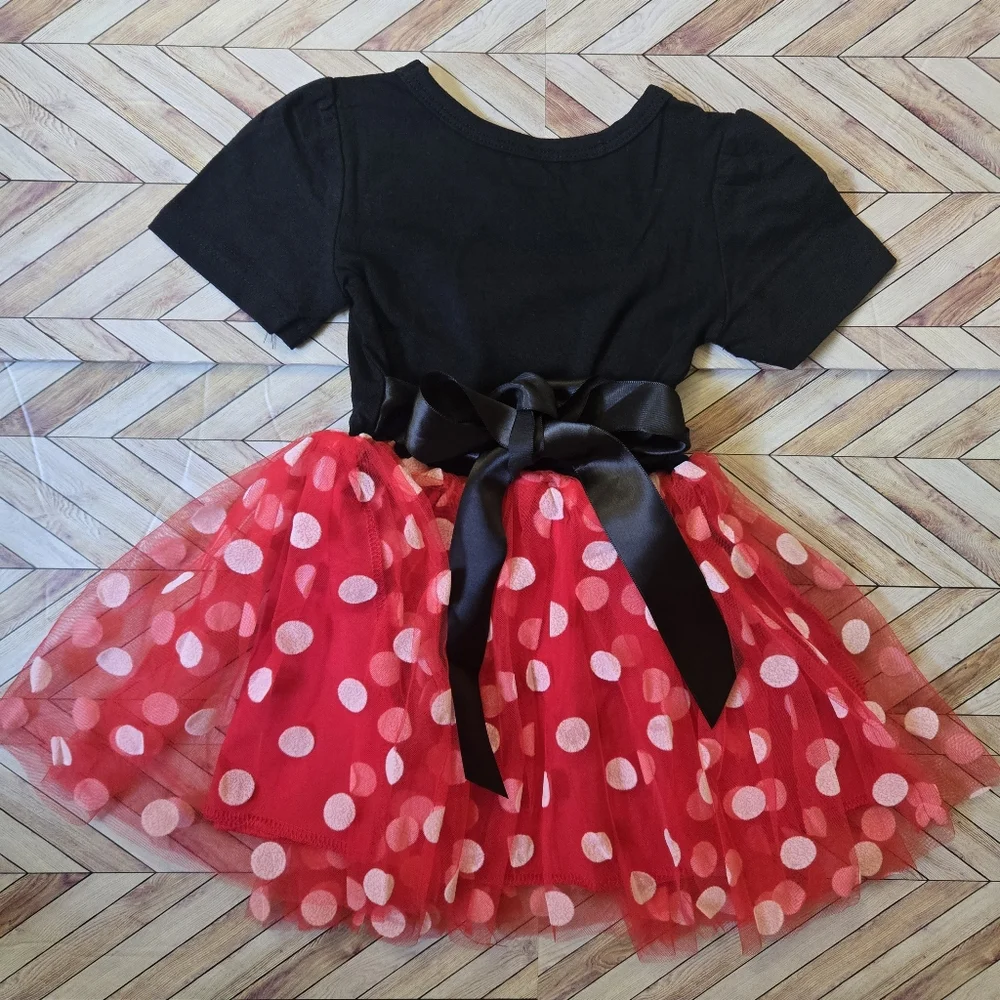 Minnie Mouse Princess Dress Girl Halloween Birthday Polka Dot Kid Costume 12-18M